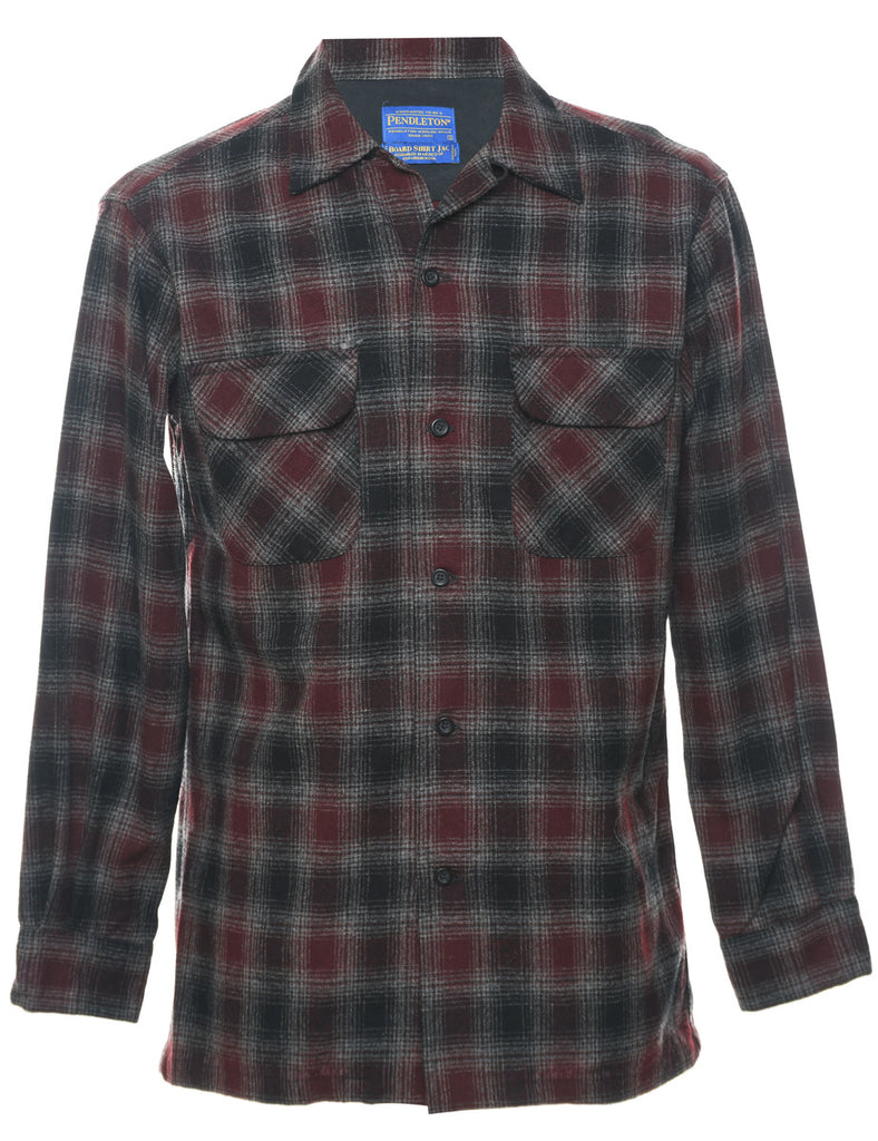 Wool Pendleton Checked 1990s Shirt - S