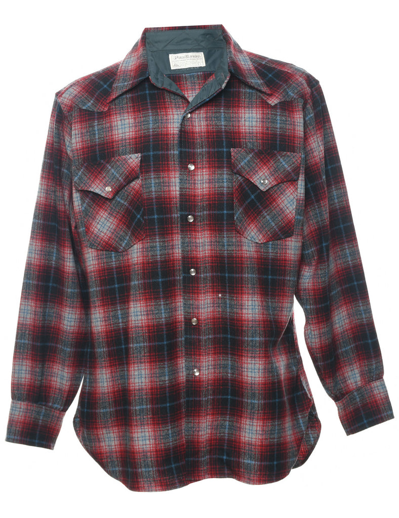 Wool Pendleton Checked Shirt - L