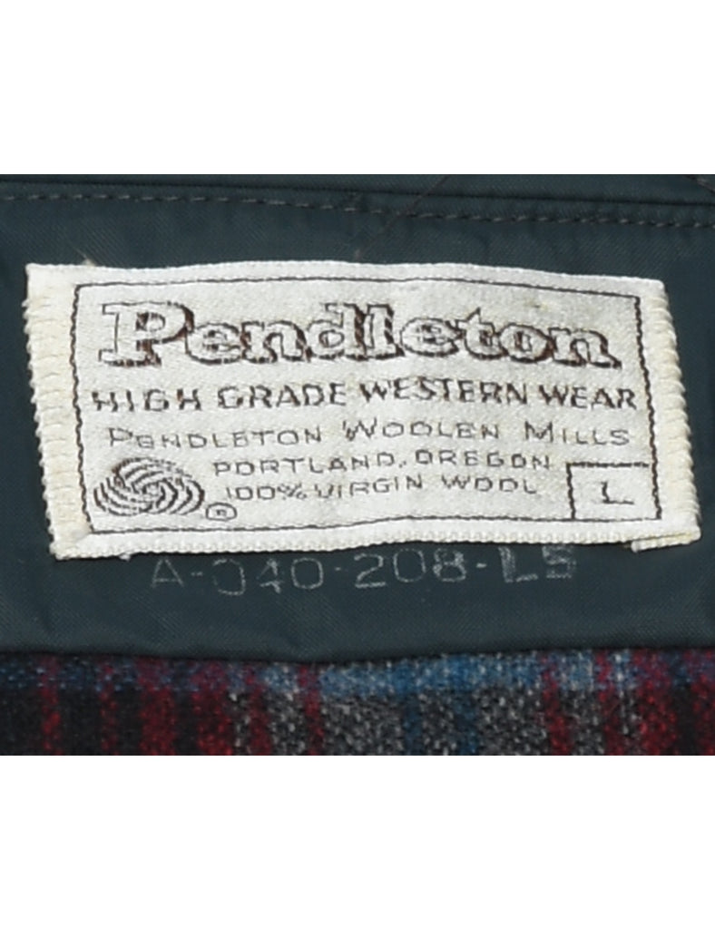 Wool Pendleton Checked Shirt - L