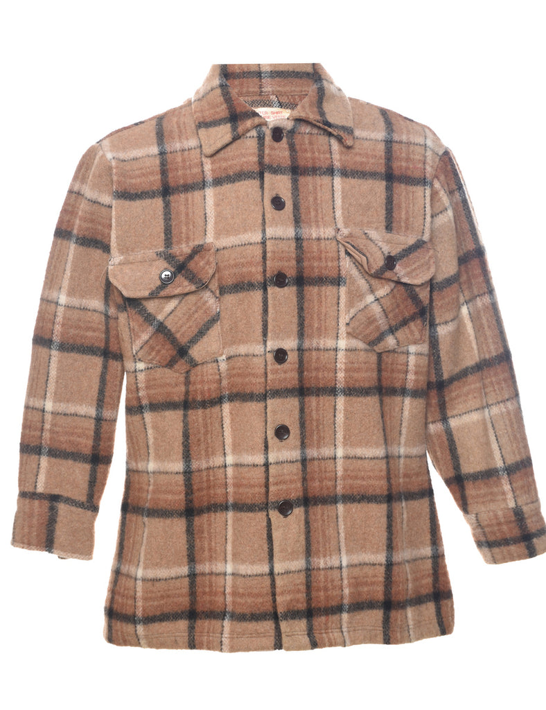 Wool Sears Checked Shirt - M