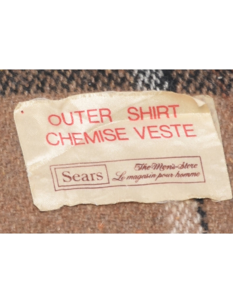 Wool Sears Checked Shirt - M