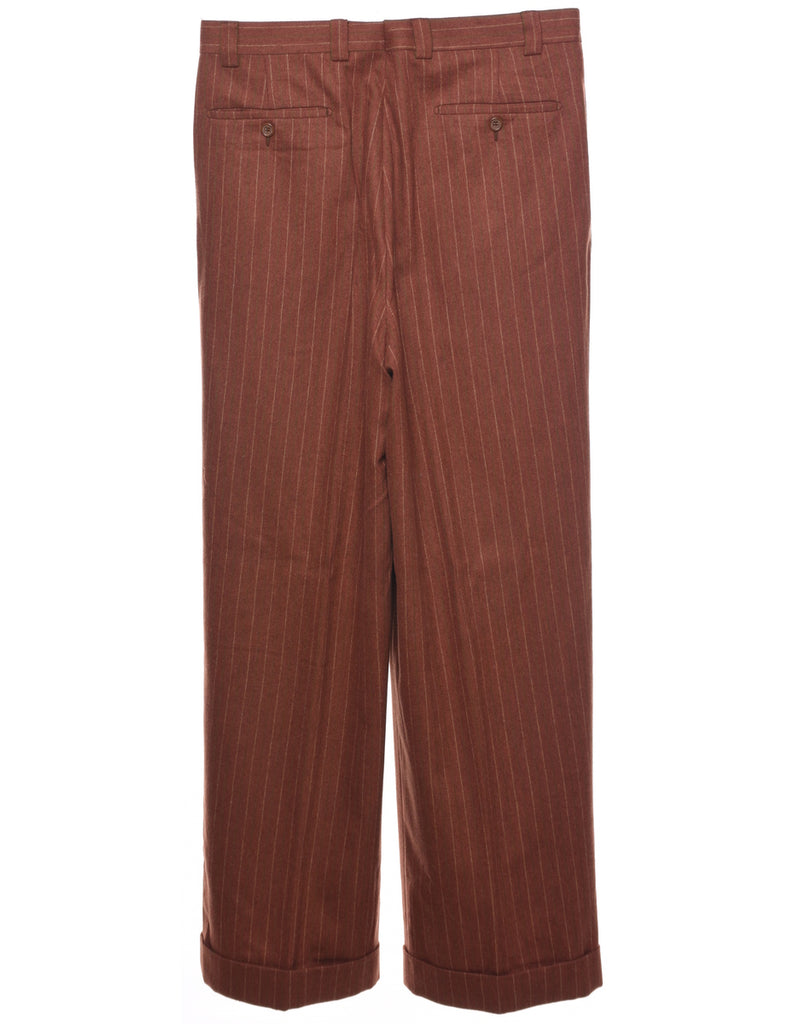 Wool Striped Pattern Trousers - W33 L31