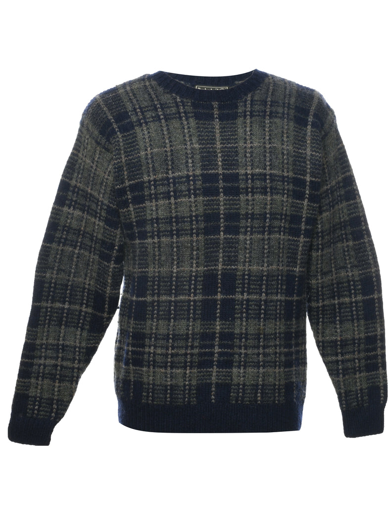 Wool Timberland Checked Jumper - M