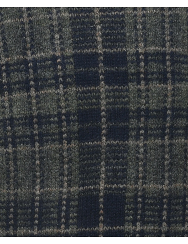 Wool Timberland Checked Jumper - M