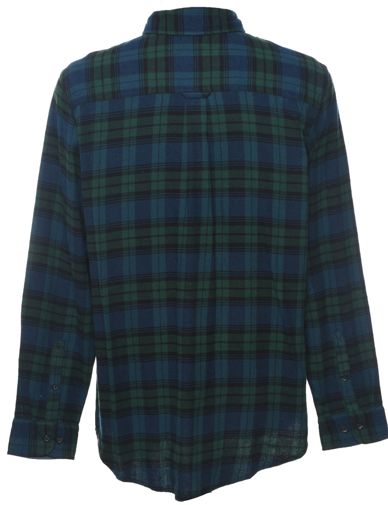 Woolrich Checked Navy & Dark Green Shirt - L