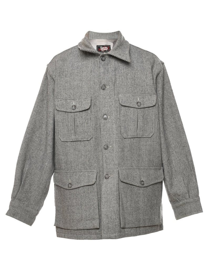 Woolrich Grey Checked Utility Shirt - L