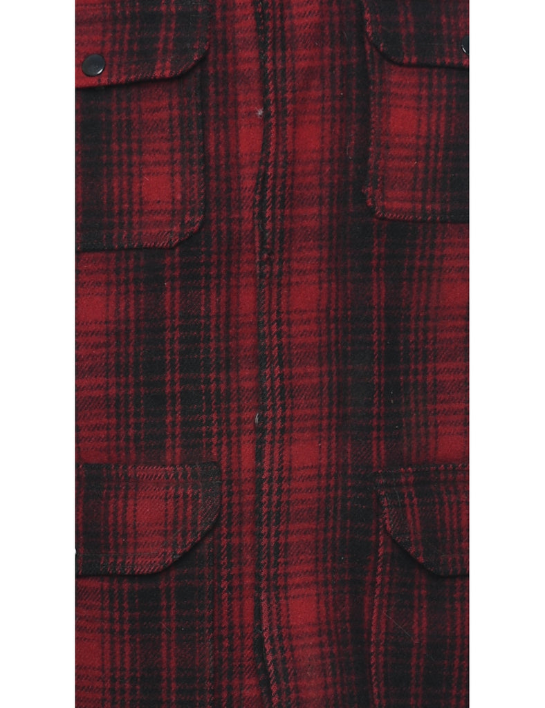 Woolrich Plaid Wool Coat - M