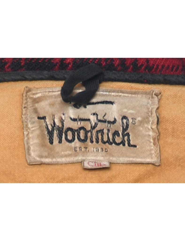 Woolrich Plaid Wool Coat - M