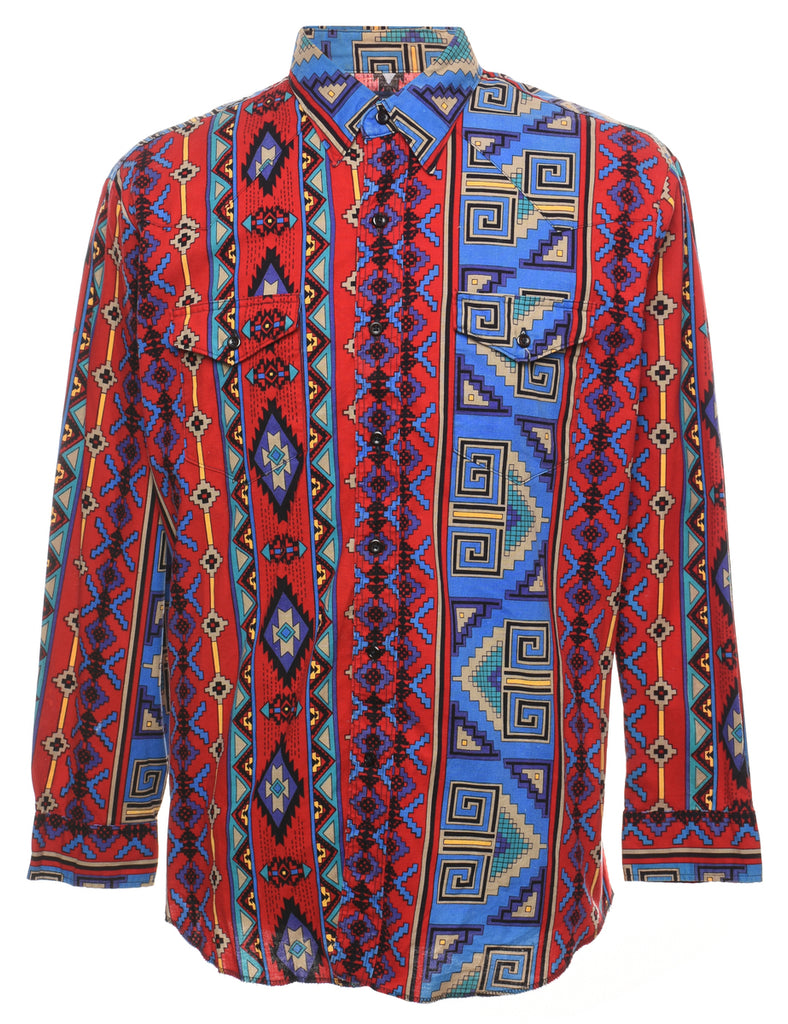 Wrangler Aztec Pattern Western Shirt - XL