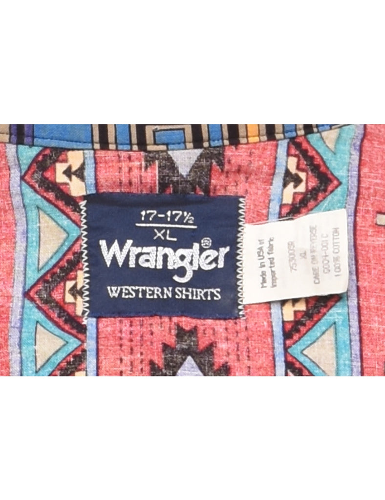 Wrangler Aztec Pattern Western Shirt - XL