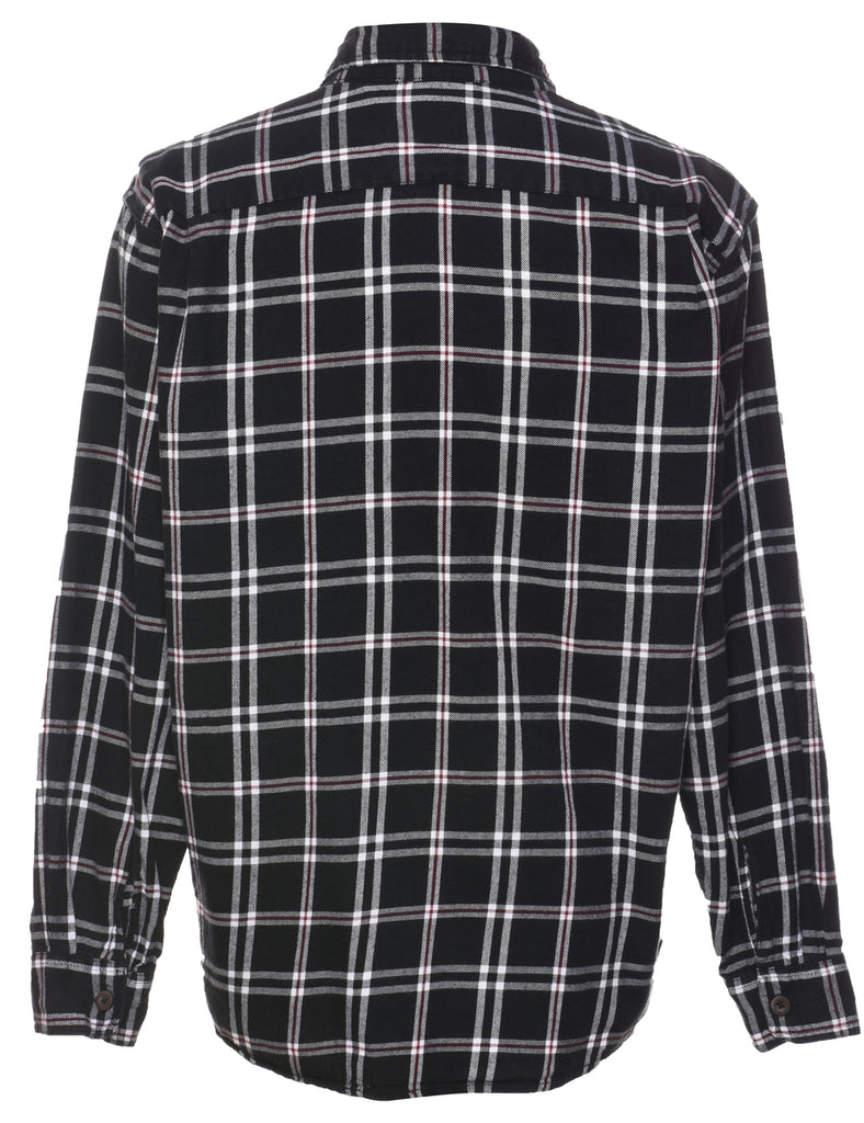 Wrangler Black & White Classic Checked Shirt - L