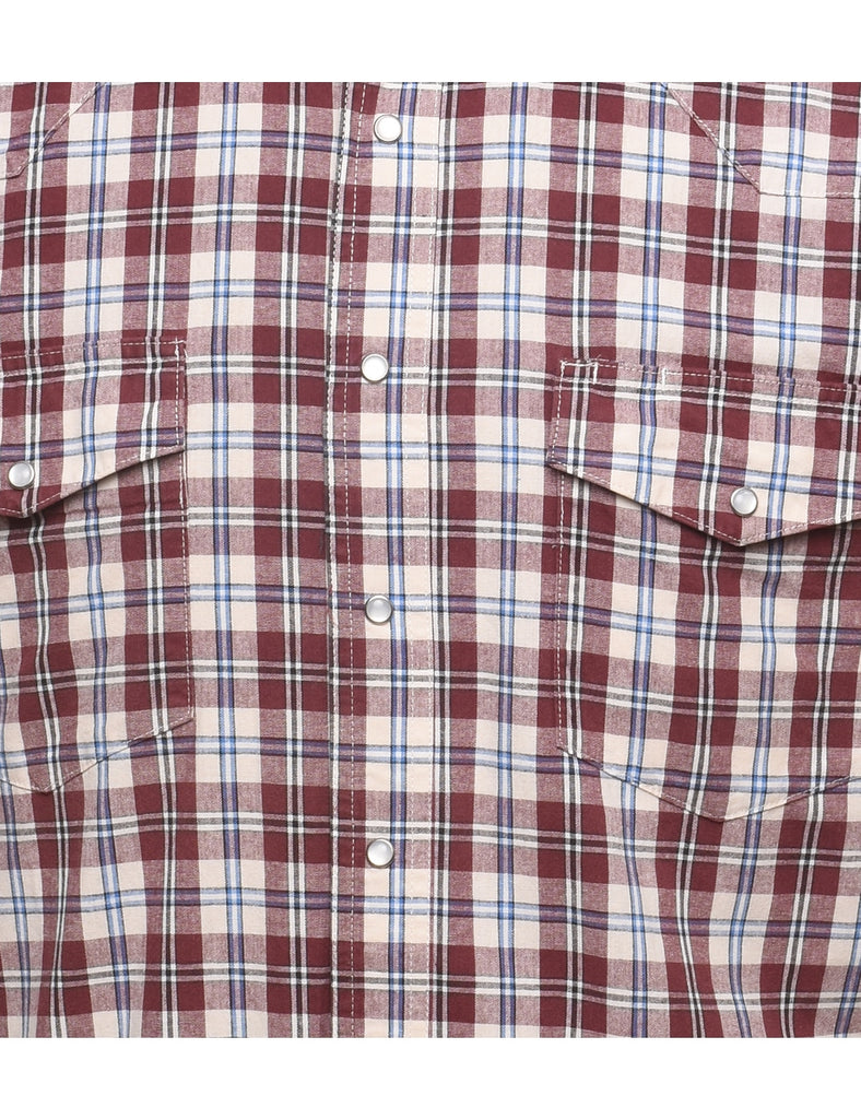 Wrangler Checked Maroon Shirt - XL