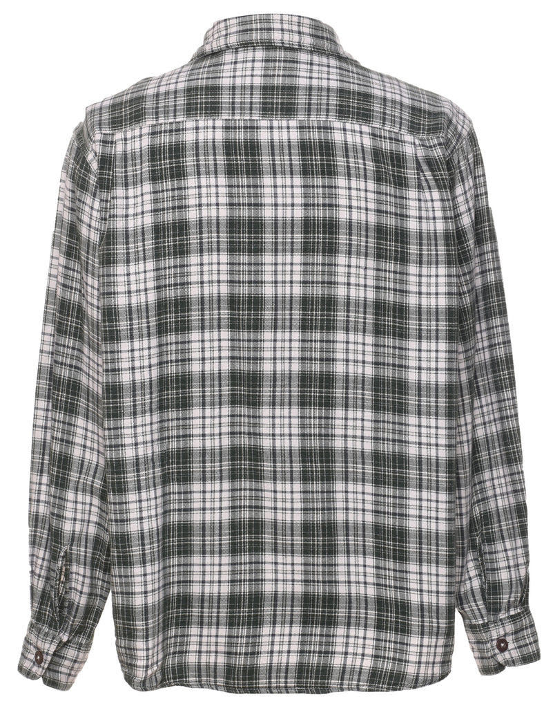 Wrangler Dark Green & White Checked Shirt - L