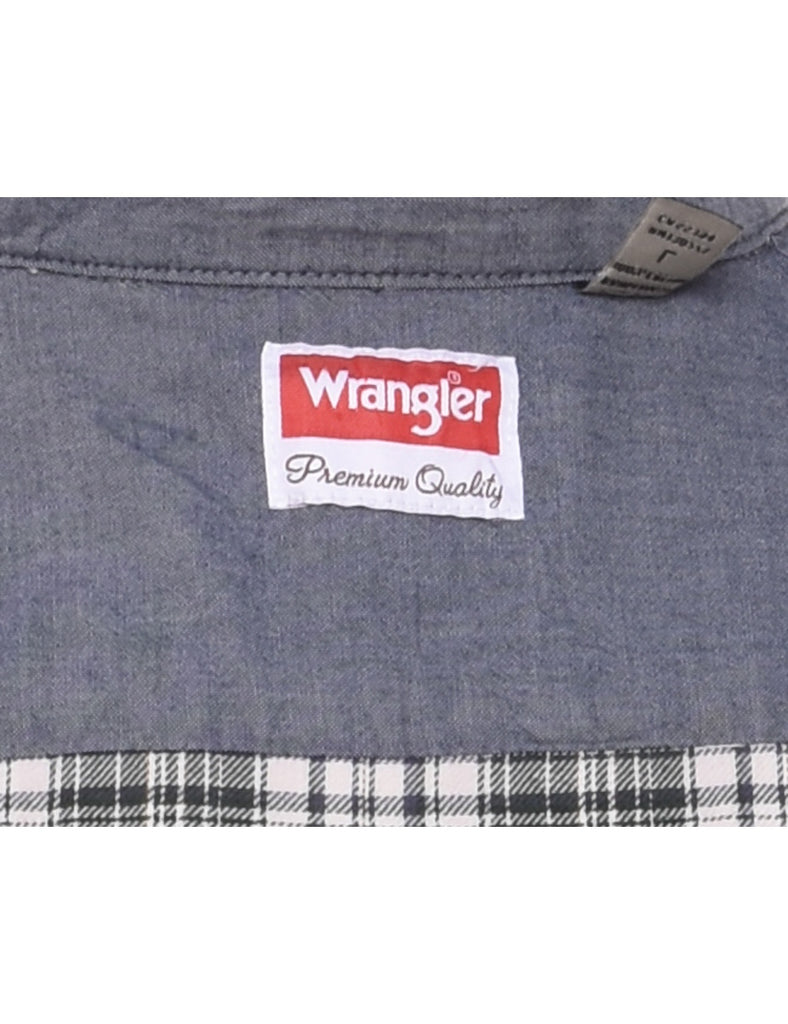 Wrangler Dark Green & White Checked Shirt - L