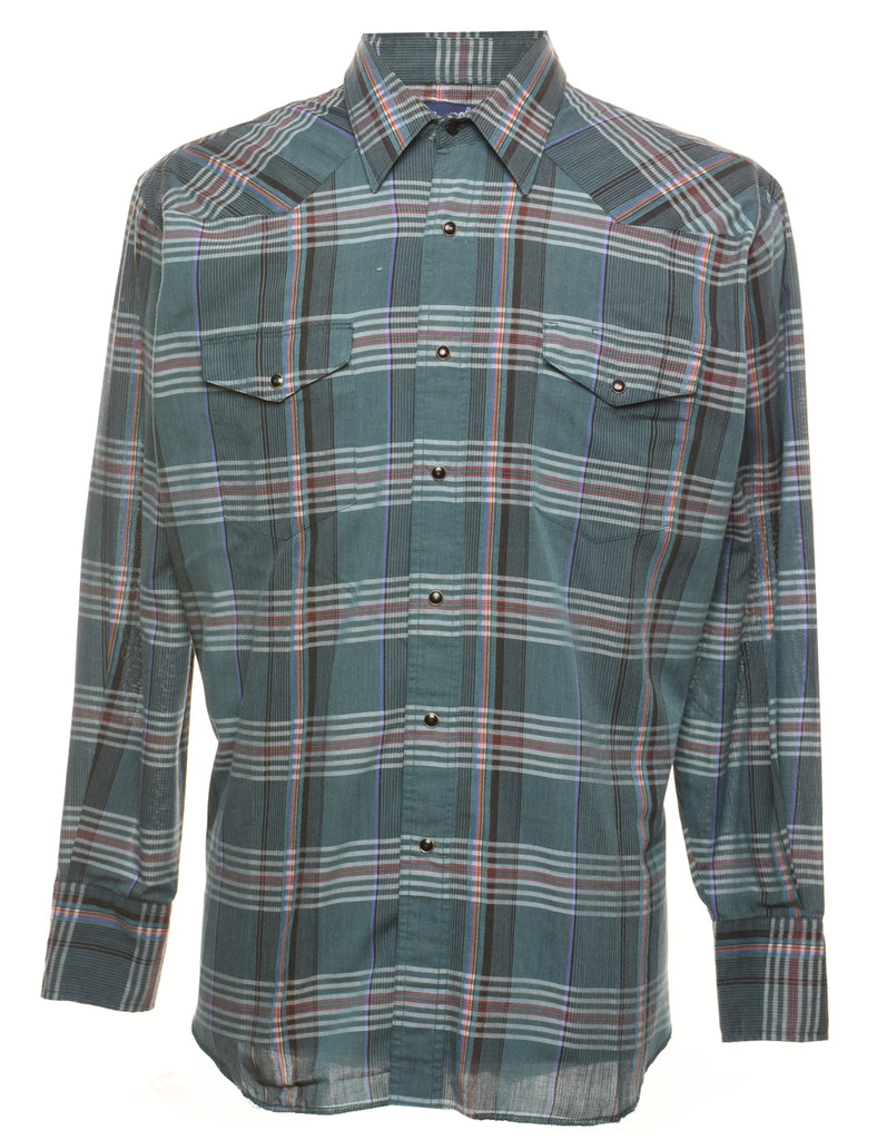 Wrangler Dark Grey Checked Shirt - XL