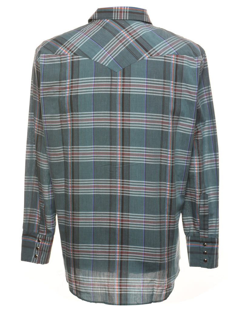 Wrangler Dark Grey Checked Shirt - XL