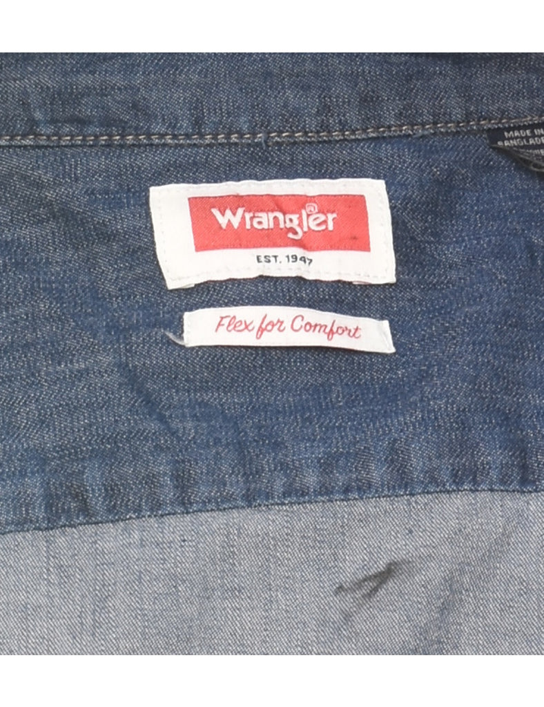 Wrangler Medium Wash Denim Shirt - L