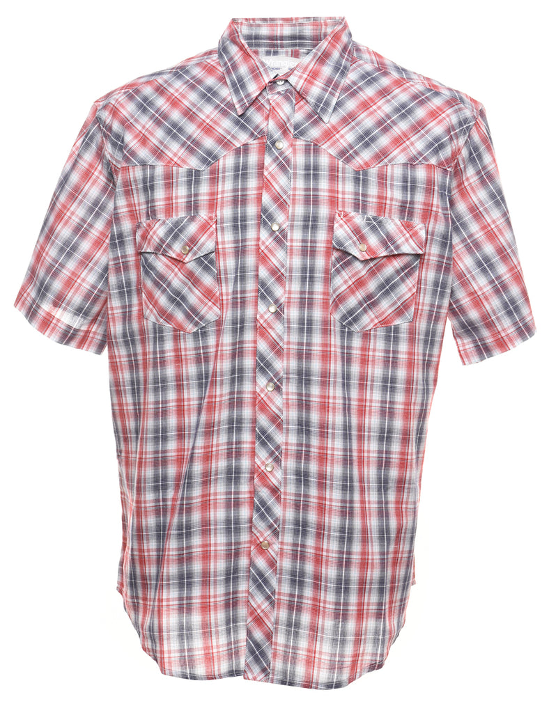 Wrangler Red & Blue Short Sleeve Shirt - XL