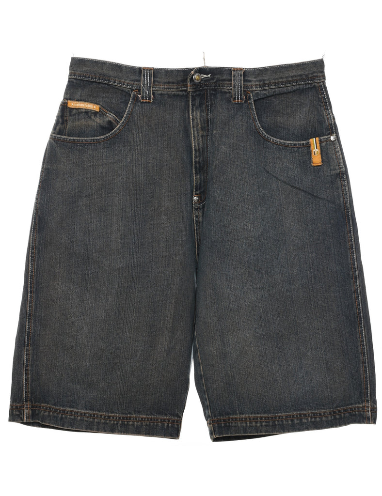 Y2K Stone Wash Denim Shorts - W36 L13