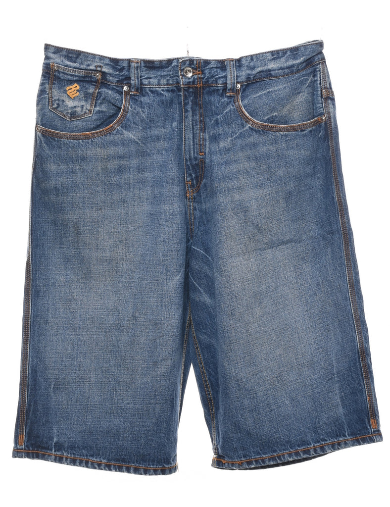 Y2K Stone Wash Denim Shorts - W38 L15