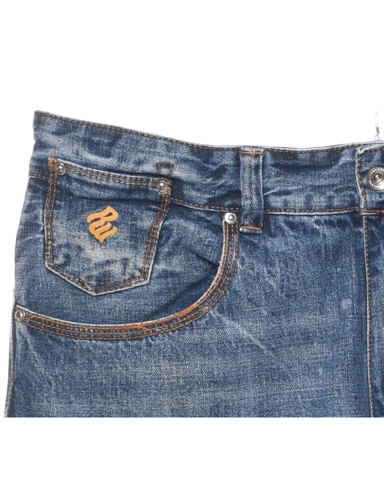 Y2K Stone Wash Denim Shorts - W38 L15