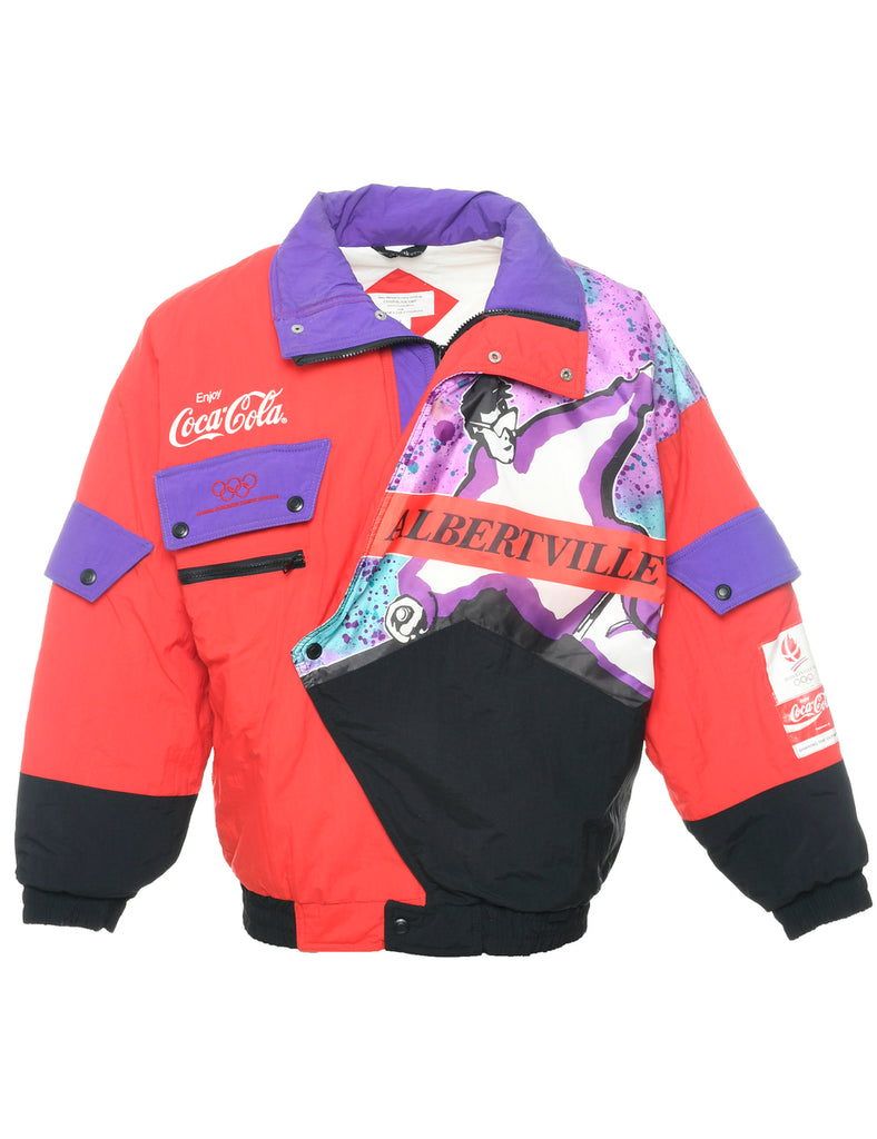 Zip Front Coca-Cola Ski Jacket - L