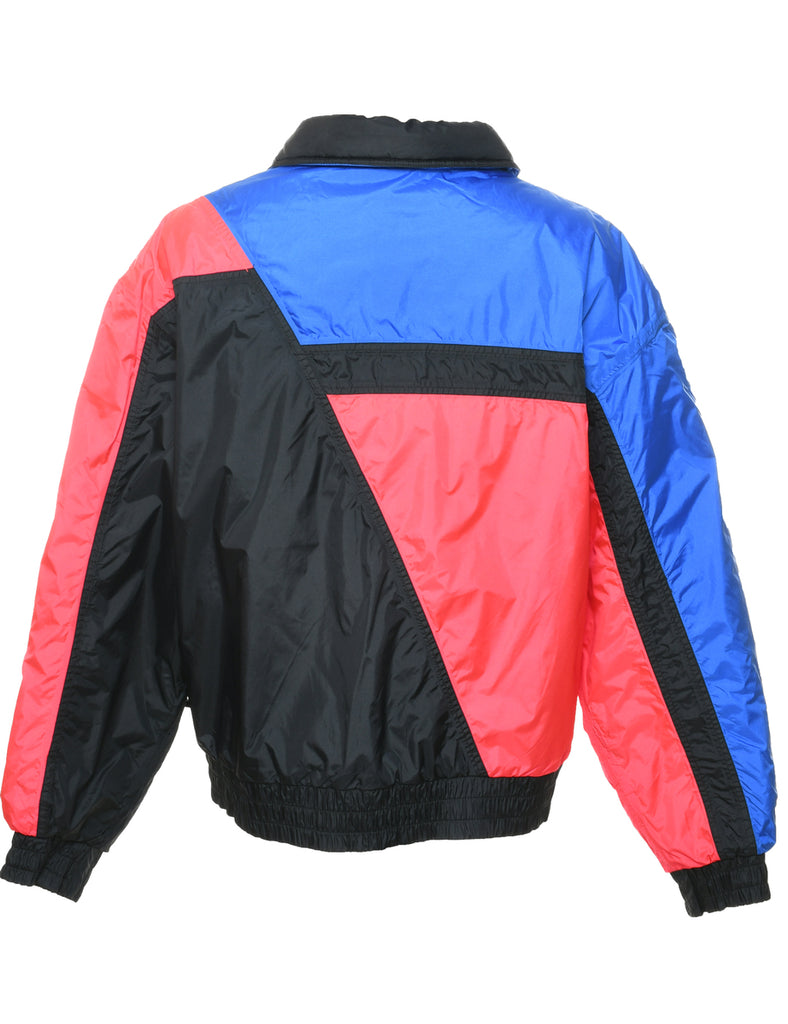 Zip Front Colour Block Ski Jacket - L