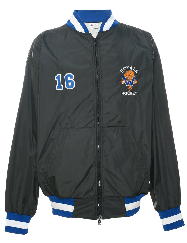 Zip Front Royals Hockey Bomber Jacket - XL