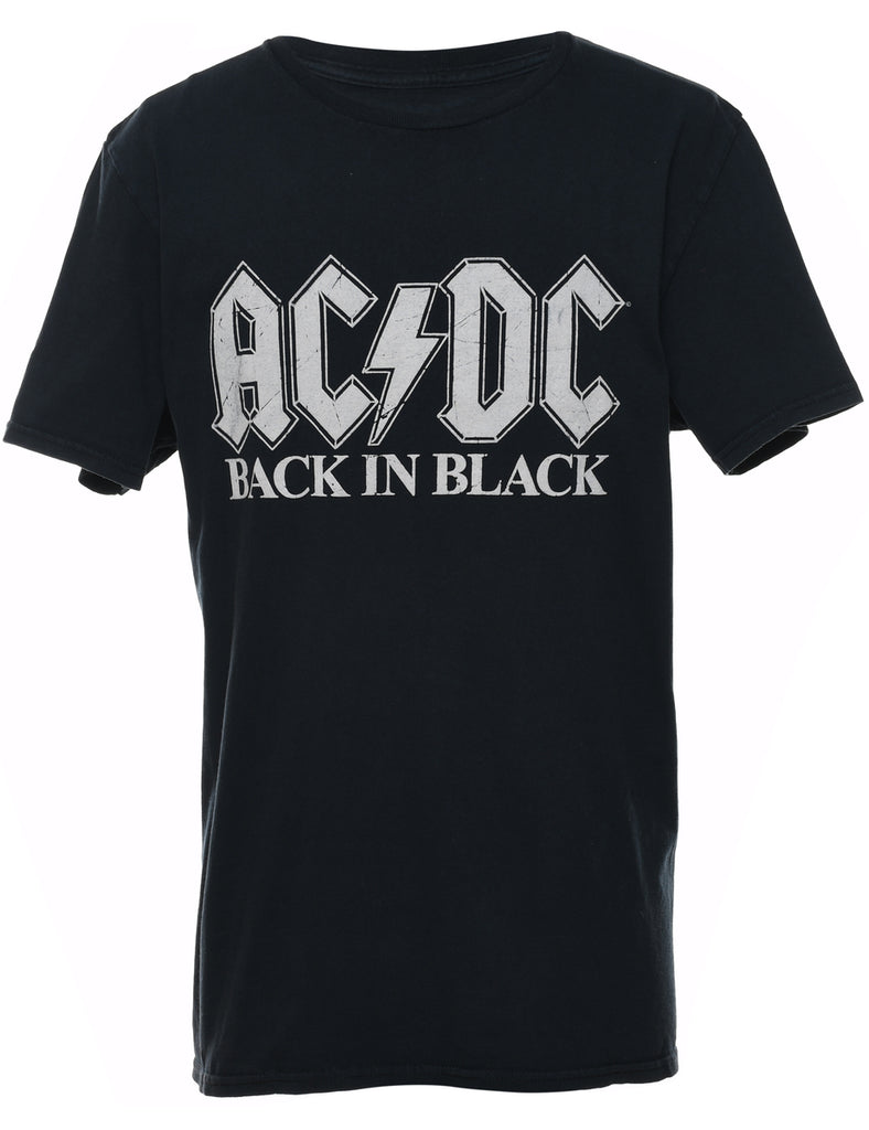 AC/DC Black & Grey Printed T-shirt - L