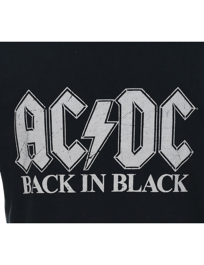 AC/DC Black & Grey Printed T-shirt - L