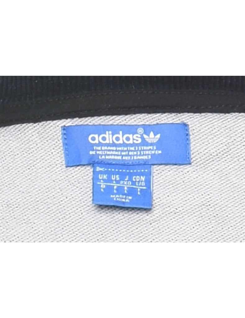 Adidas Black Printed Sweatshirt - L