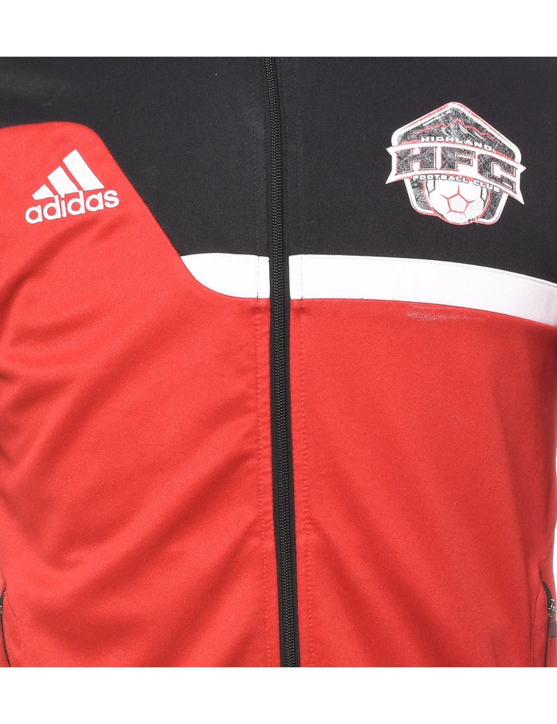 Adidas Black & Red Track Top - S