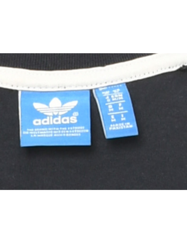 Adidas Black & White Contrast T-Shirt - L