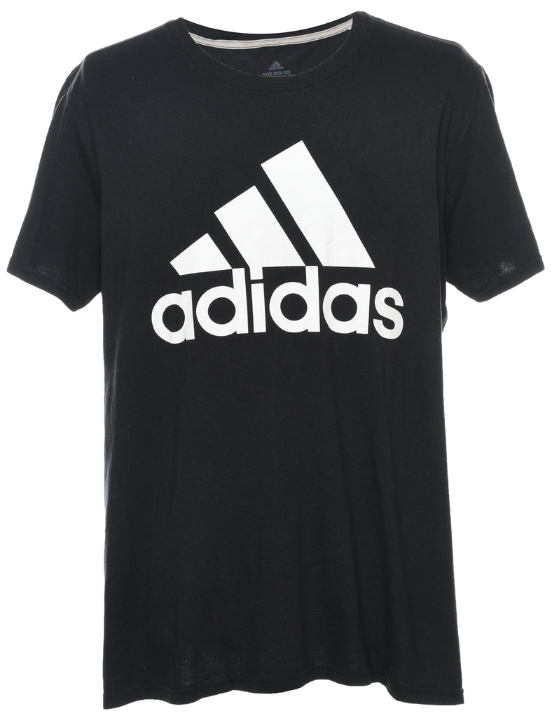 Adidas Black & White Printed T-shirt - XL