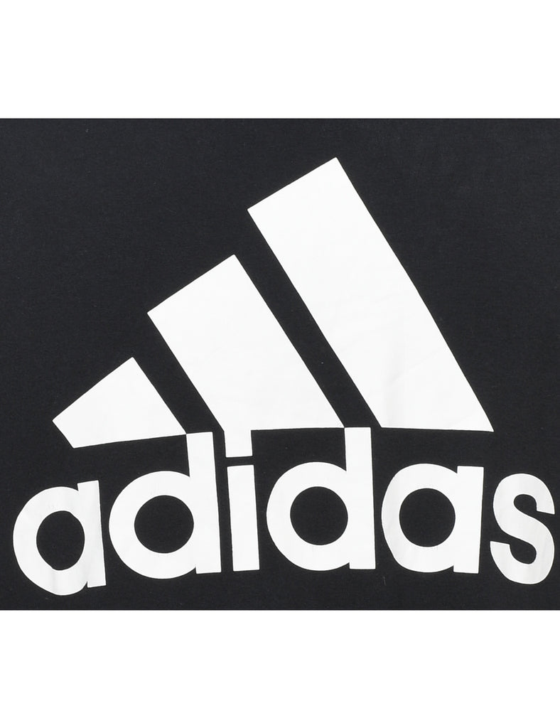 Adidas Black & White Printed T-shirt - XL