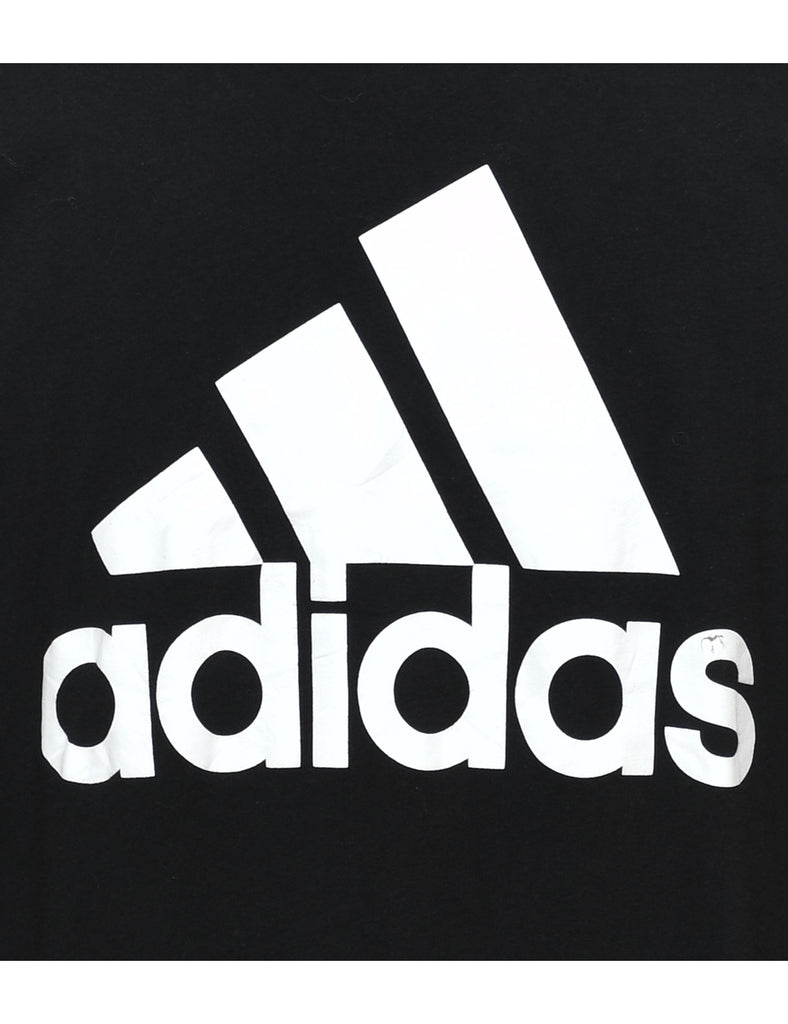 Adidas Printed Black & White Long-Sleeve T-shirt - L