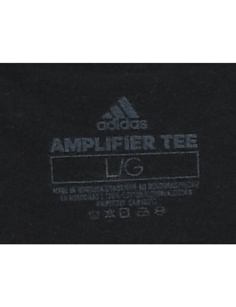 Adidas Printed Black & White Long-Sleeve T-shirt - L