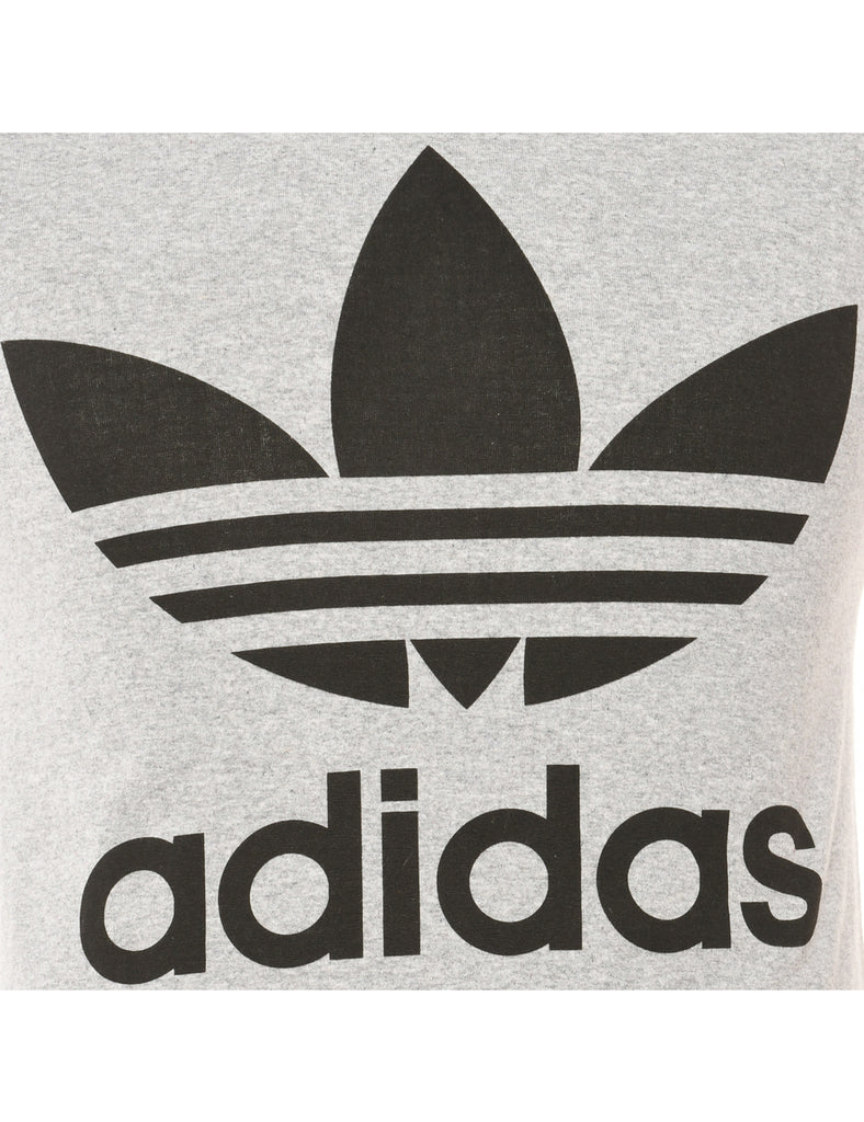 Adidas Printed Grey T-shirt - S