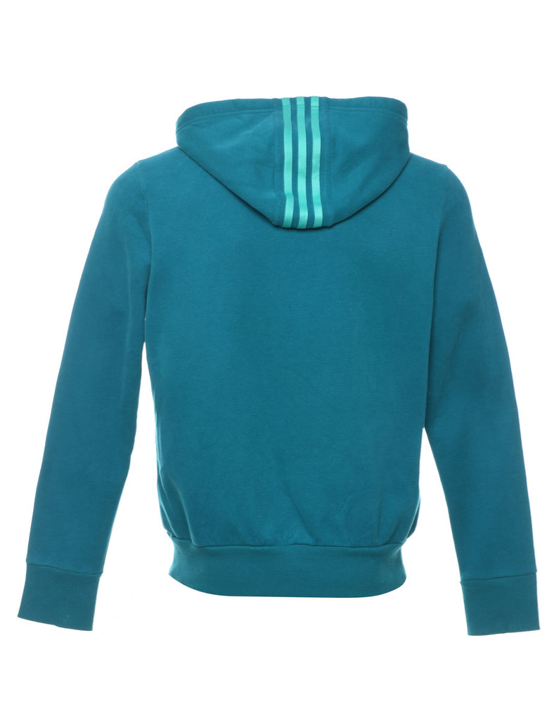 Adidas Turquoise Hooded Sweatshirt  - L