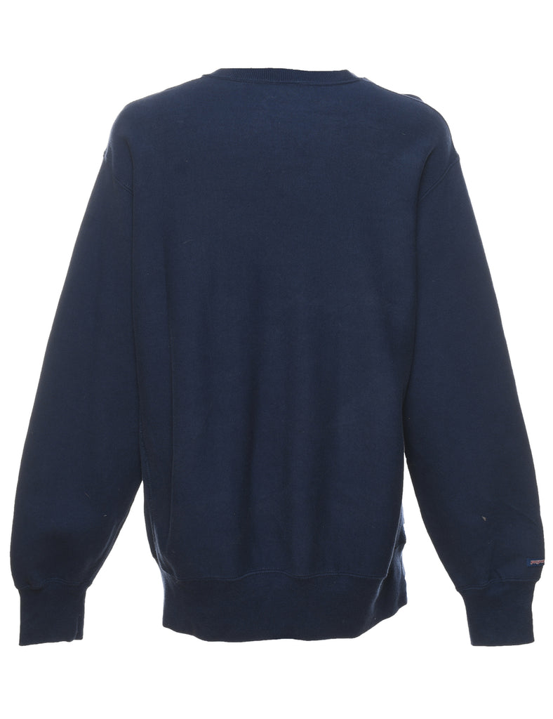 Albright Embroidered Navy Sweatshirt - XL