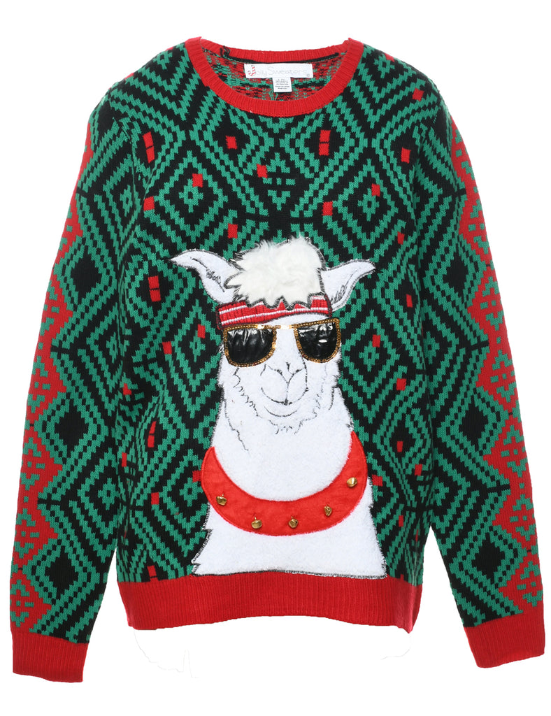 Animal Design Christmas Jumper - L