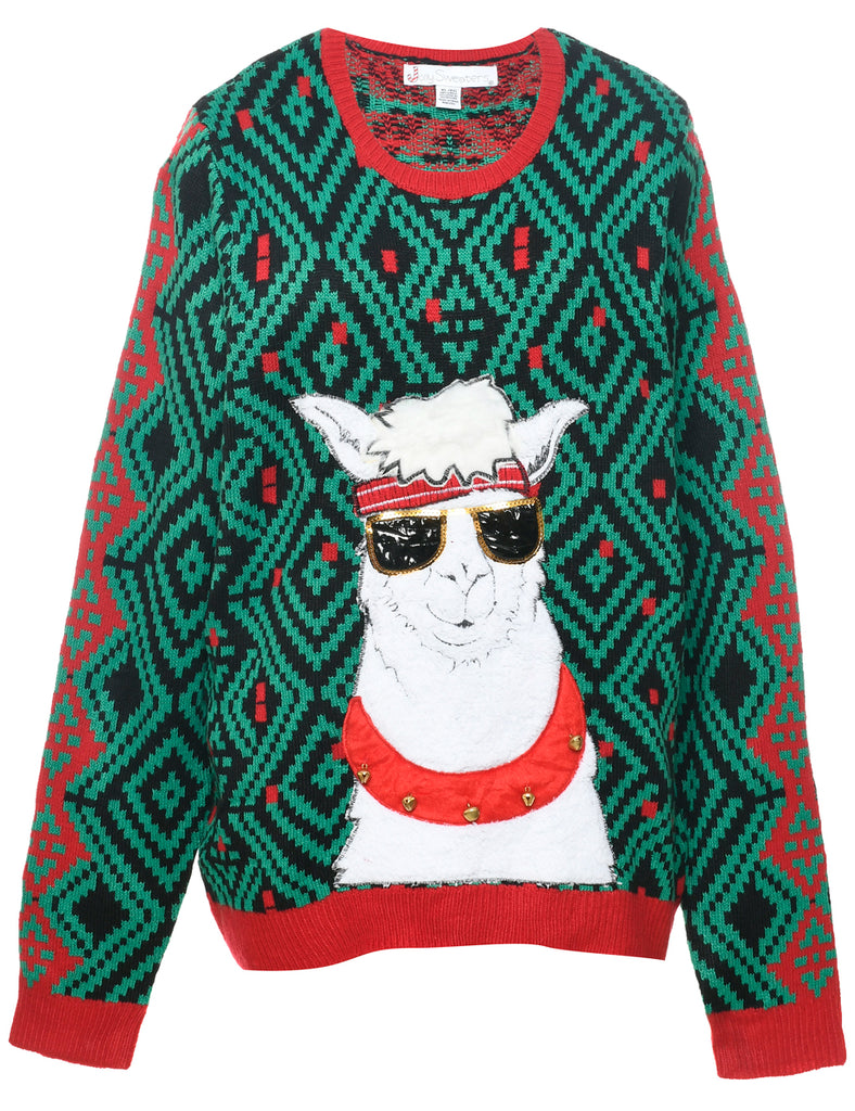 Animal Design Christmas Jumper - XL