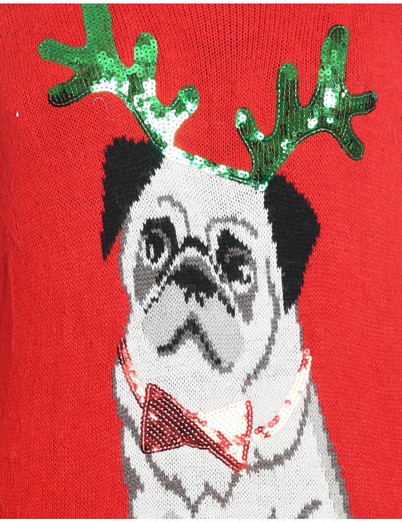 Animal Design Christmas Jumper - L