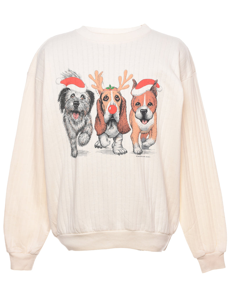 Animal Design Christmas Sweatshirt - XL