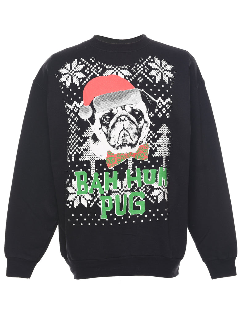 Animal Design Christmas Sweatshirt - L