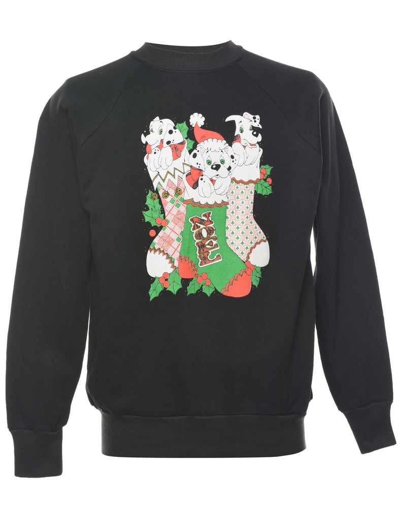 Animal Design Christmas Sweatshirt - M