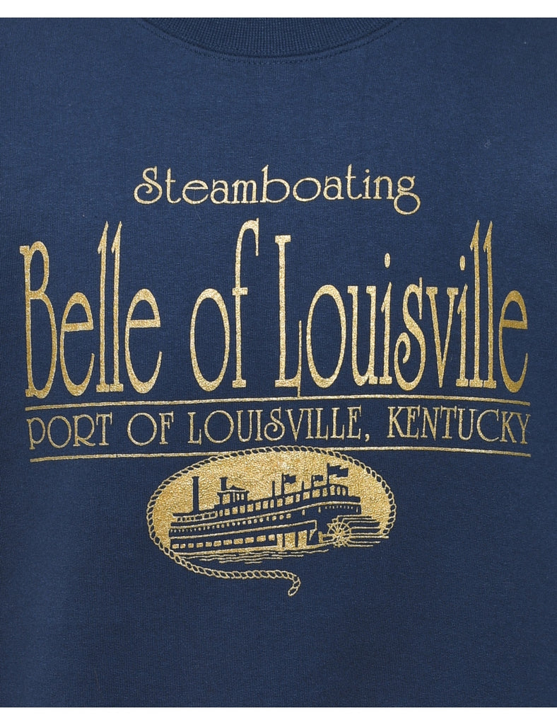 Belle Of Lousiville Steamboating Printed Sweatshirt - S