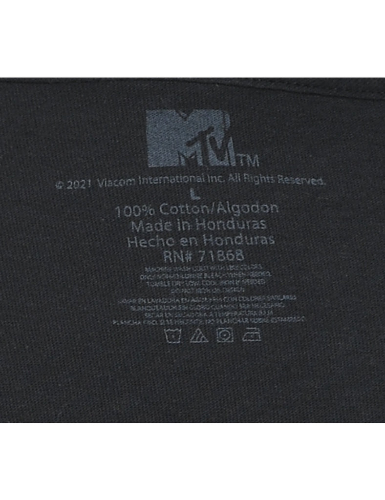 Black 1990s Printed MTV T-Shirt - L