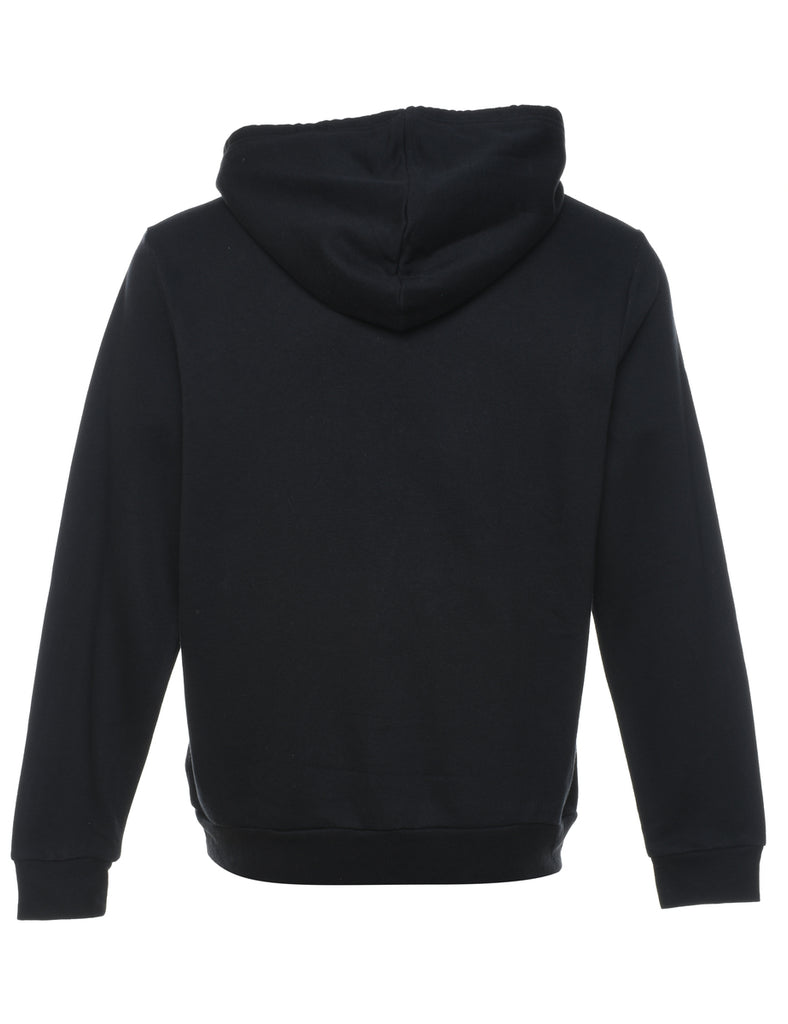 Black & Blue Embellished Design Hoodie - L