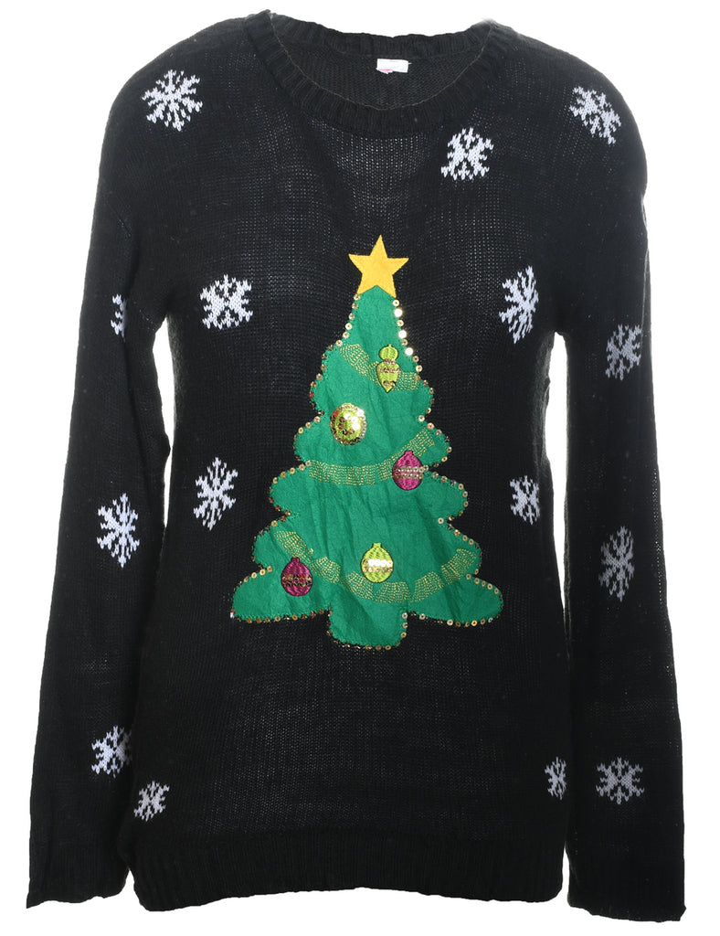 Black Christmas Jumper - M